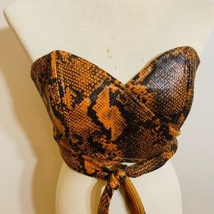 Urban Outfitters Snake Print Tube Top